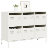 VidaXL Dulap, alb, 101,5x39x73,5 cm, oțel laminat la rece