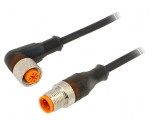 Cablu de conectare PIN: 4 5m mufă 4A RST -25&divide;80&deg;C IP67 30VDC