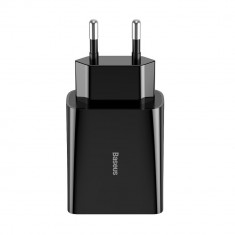 Adaptor Retea Baseus, Speed Mini, Quick Charge 18W, USB Type-C, Negru foto