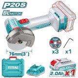 TOTAL - MINI POLIZOR UNGHIULAR - 20V - 2.0Ah (INCLUDE ACUMULATOR SI INCARCATOR)