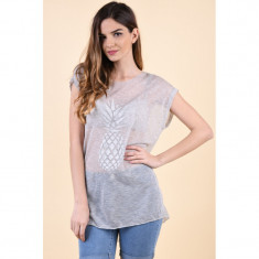 Bluza Semitransparenta Only Malou Gri foto