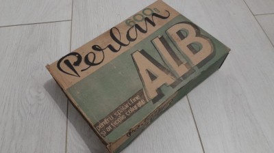 1982 Ambalaj detergent PERLAN ALB comunism Intreprinderea DERO Ploiesti foto