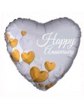 Balon folie inima Happy Anniversary 45x45 cm