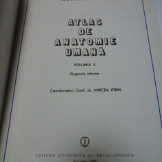 ATLAS DE ANATOMIE UMANA - Mircea Ifrim - volumul 2