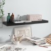 VidaXL Raft de perete suspendat negru extralucios, 80x23,5x3,8 cm, MDF 323772
