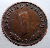 2.580 GERMANIA 1 REICHSPFENNIG 1938 D, Europa, Bronz