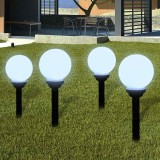 vidaXL Lămpi de exterior pentru alei LED 4 buc. 15 cm, cu țăruș de sol 40863