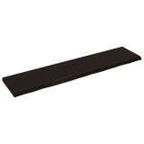 VidaXL Blat de masă maro 220x50x(2-6) cm, lemn masiv stejar tratat