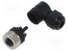 Conector M12 mufă mamă 5 pini 4A 30V IP67 &icirc;n unghi pe cablu Lutronic