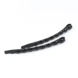 Set 2 agrafe de par cu pietre acrilice negre