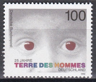 Germania 1992 -125 ani a Fundației pt. Protecția Copilului&amp;bdquo;Terre des Hommes&amp;rdquo;,MNH foto