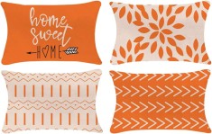 Huse de perna YLL 18x18, Huse de perna pentru canapea, Huse de perna decorative pentru exterior, set de 4 pentru canapea extensibila ?i ma?ina 18x18 i foto