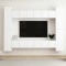 vidaXL Set dulapuri TV, 10 piese, alb, lemn prelucrat