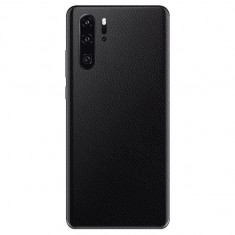 Set Folii Skin Acoperire 360 Compatibile cu Huawei P30 Pro New Edition (Set 2) - ApcGsm Wraps Leather Black