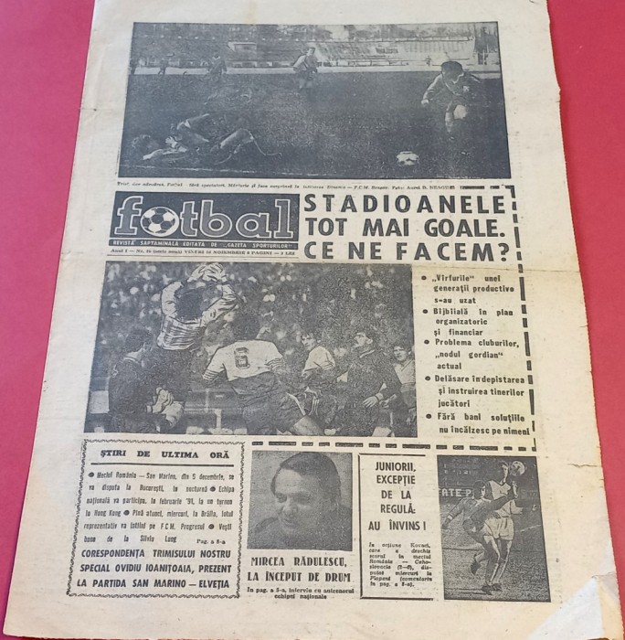Ziarul FOTBAL 16.11.1990