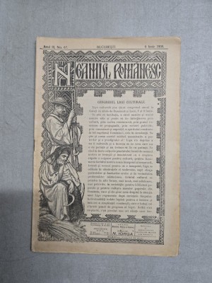 Neamul Rom&amp;acirc;nesc nr. 67/06.06.1908 - Director N. Iorga foto