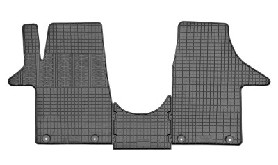 Set covorase auto din cauciuc VW T6 Multivan 2015- ( randul 1 ) cu sistem fixare, Negre foto