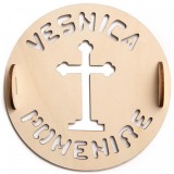 Forma pentru ornat coliva, Vesnica Pomenire, lemn, 18 cm
