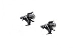 Set 2 Mulinete Crap Eastshark 10000, 10 Rulmenti, Baitrunner, Tambur Aluminiu, Gri