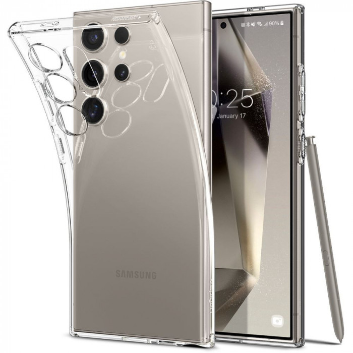 Husa Spigen Cristal Lichid pentru Samsung Galaxy S24 Ultra Transparent