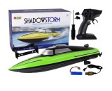 Barca cu telecomanda, verde, 26 x 7 x 9 cm, Lean 16078