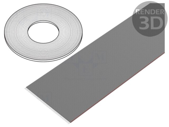 Cablu bandă 1,27mm litat Cu neecranat PVC gri 76m CONNFLY