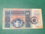 Bancnota 10 Korona 1915 timbru special Romania seria 450421