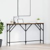 Masă consolă vidaXL Lemn Vechi 140x23x75cm, Lemn compus și metal, maro - stil industrial, living, decor urban