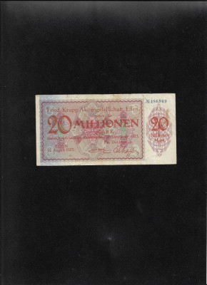 Rar! Germania 20000000 20.000.000 mark 1923 Fried. Krupp AG Essen seria486969 foto