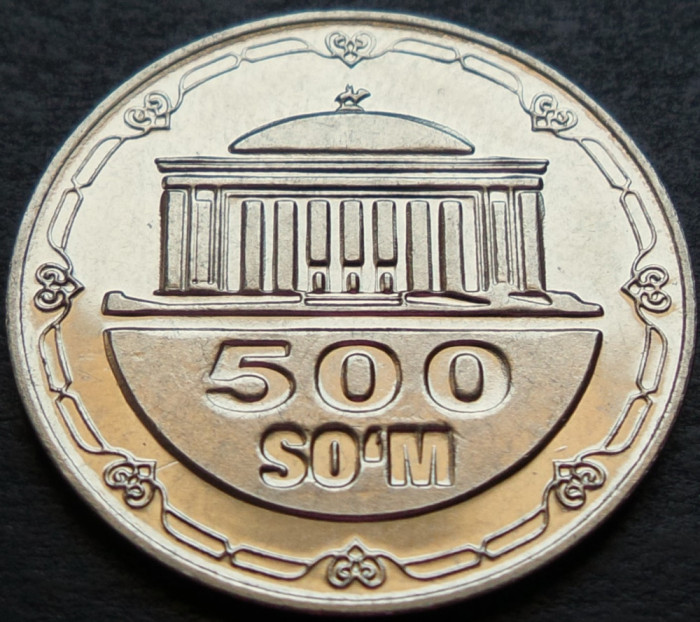 Moneda exotica 500 SOM - UZBEKISTAN, anul 2018 *cod 2958 = UNC