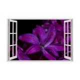 Autocolant decorativ, Fereastra, Arbori si flori, Multicolor, 83 cm, 426ST