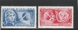 ROMANIA 1963 LP 563 COSMONAUTICA VOSTOK 5 SI 6 SERIE MNH