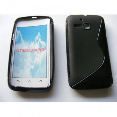 Husa Silicon Alcatel One Touch M Pop (5020D) Negru foto