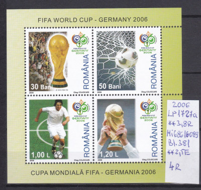 2006 Cupa mondiala FIFA Germania LP1727a Bl.381 MNH Pret 3+1Lei foto