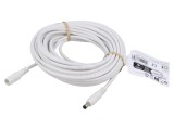 Cablu DC Goobay 5,5x2,1 mm alb 10m cu mufă și soclu drept