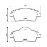 Placute frana Volvo Xc40 (536) 10.17-, Fata, BREMBO