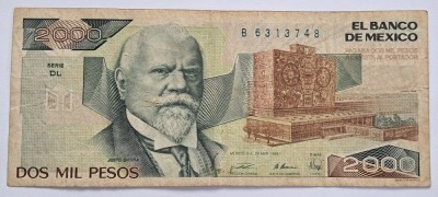 Mexic, 2000 Pesos 1989 foto