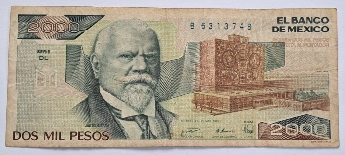 Mexic, 2000 Pesos 1989