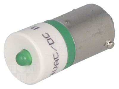 Lampă LED Verde 24V BA9S foto