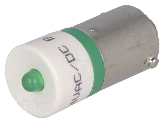 Lampă LED Verde 24V BA9S