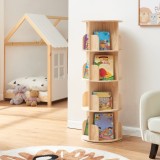 Biblioteca rotativa pentru copii Chasek 125x44 cm, lemn de pin natur