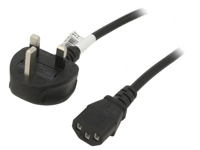 Cablu de alimentare 1,5m negru 3x0,5mm2 BS 1363 la IEC C13