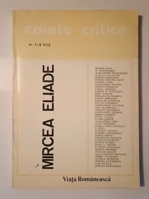 Caiete critice nr. 1-2/ 1988: Mircea Eliade foto