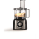 Robot de bucatarie compact MCM3501M, 800 W, 2 viteze + functie moment, blender, bol, rasnita, negru/inox polisat, Bosch