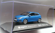 Macheta Seat Ibiza SC MK4 2011 bleu - Fischer 1/43 foto