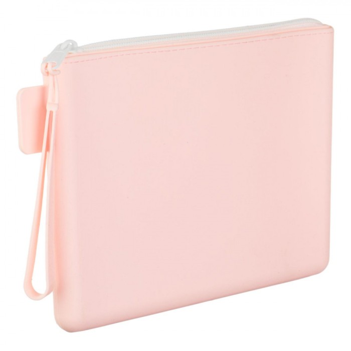Portfard Silicon cu M&acirc;ner, Roz, 21x16cm