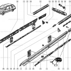 Agrafa Renault R21 Nevada pentru Bandou lateral Spate Kft Auto