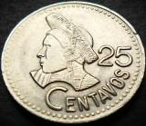 Moneda exotica 25 CENTAVOS - GUATEMALA, anul 1992 * cod 1906 = UNC MODEL MARE