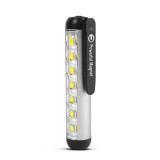 Lanternă LED &ndash; cu modul lumină de lucru &ndash; baterie de 400 mAh &ndash; XPE + LED SMD &ndash; 500 lm &ndash; IP55 &ndash; argintiu