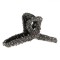 Clamă Păr, Model Buclă, Strass Gri, Negru, 11cm